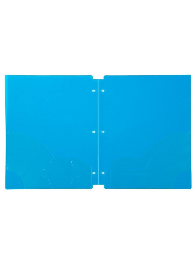 Filexec - Products 2 Pocket Folder 3 Hole Punched Translucent Pack Of 6 (504623127)Blue - Image 1