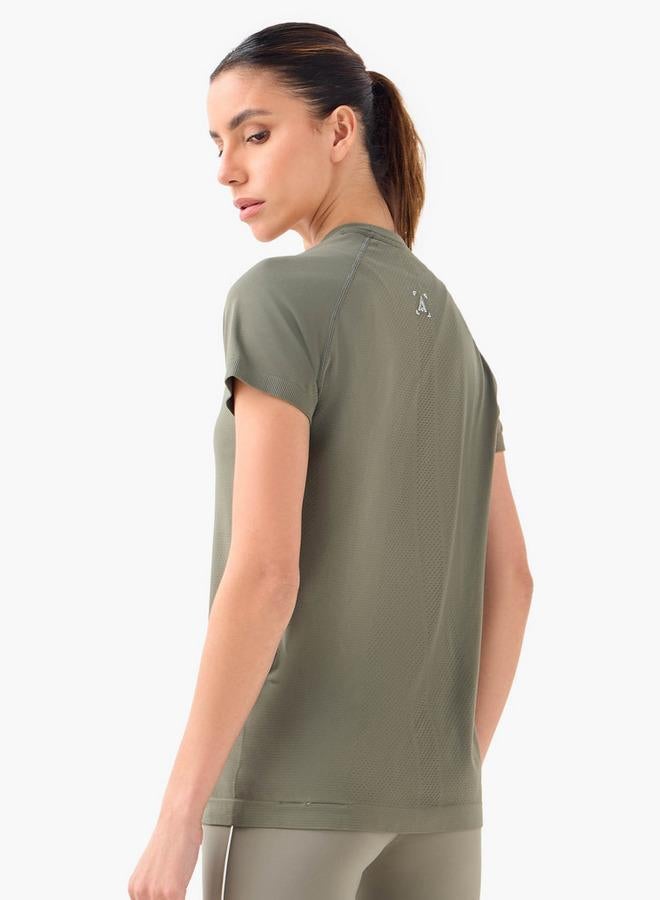 Active Seamless T-Shirt with Raglan Sleeves - Image 3