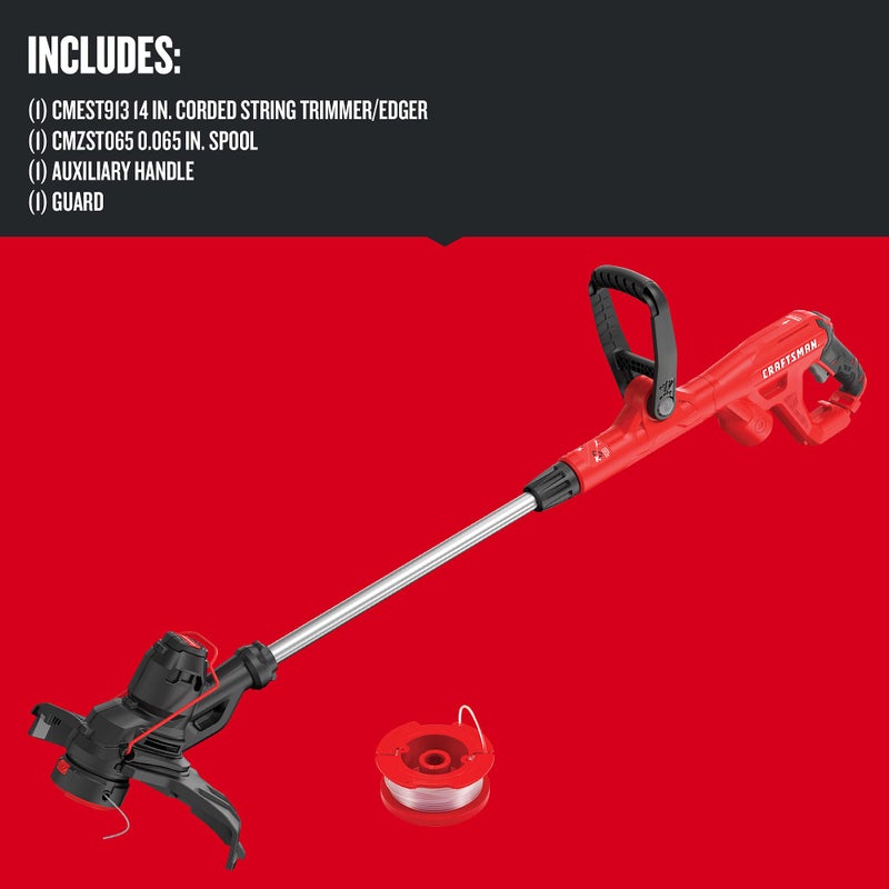 CRAFTSMAN قاطع الأعشاب CRAFTSMAN WEEDWACKER®، 6.5 أمبير، 14 بوصة (CMEST913) - Image 3