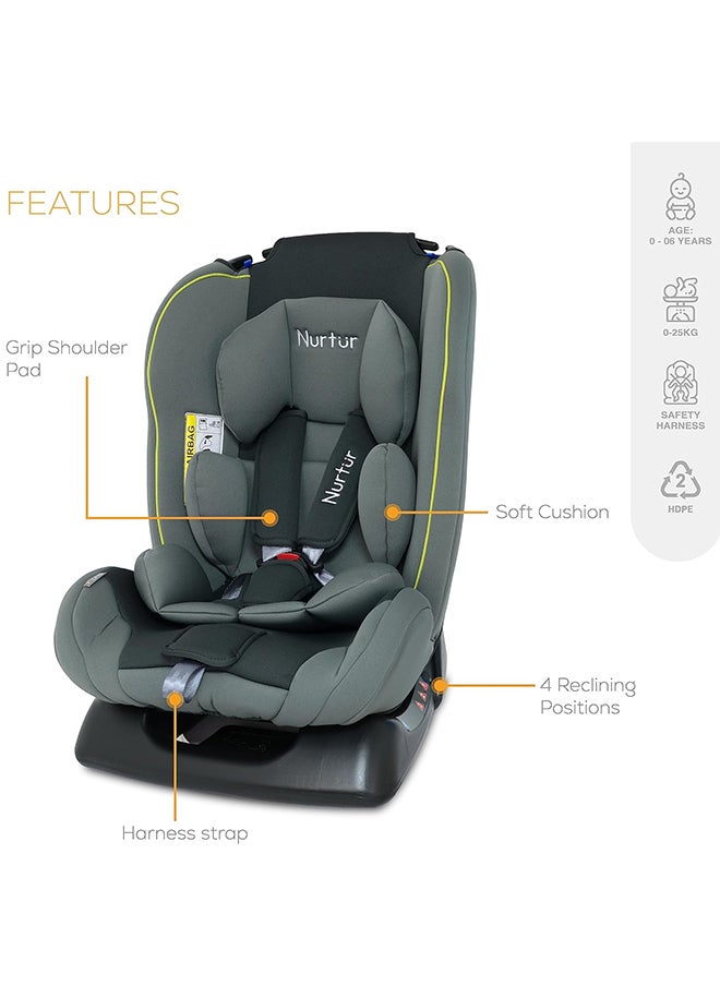Nurtur Bruno Baby/Kids 3-In-1 Car Seat - 4 Position Recline - 5-Point Safety Harness – 143° Angle Recline - 0 Months To 7 Years  - Image 3