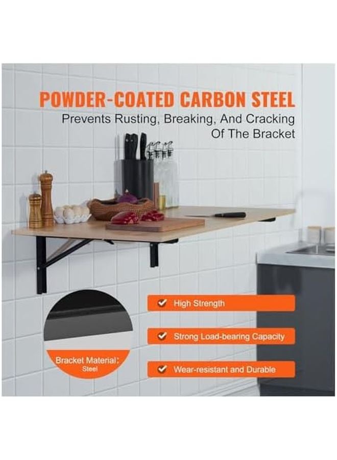 Heavy Duty Floating Shelf Brackets 24 Inch 5mm Steel Matte Black 300lbs Load Capacity - Image 5