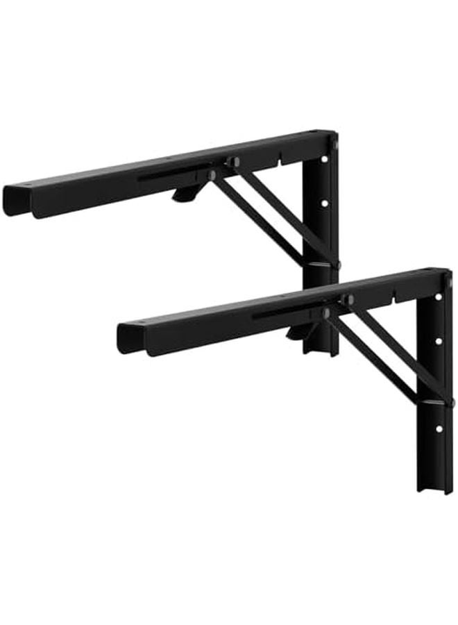 Heavy Duty Floating Shelf Brackets 24 Inch 5mm Steel Matte Black 300lbs Load Capacity - Image 2