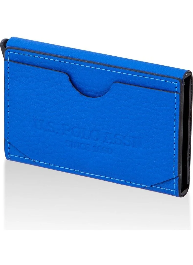U.S. Polo Assn. PLCUZ23837 Blue Men's Mechanism Card Holder