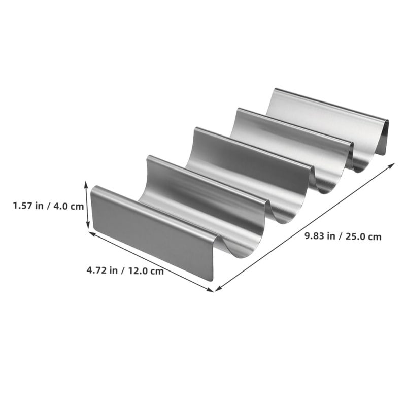 Stainless Steel Taco Holder Stand Set Of 2 Dishwasher Safe For Home And Commercial Use - Image 3