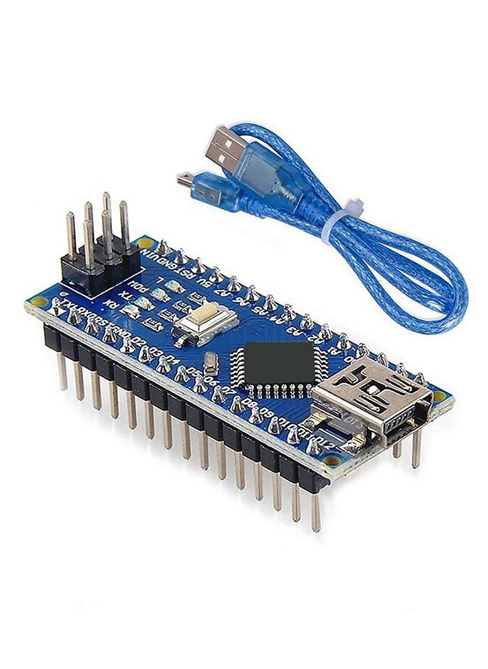 أردوينو Nano V3.0، لوحة Nano ATmega328P 5V 16M Microcontroller Board متوافقة مع Arduino IDE (مع كابل بيانات USB)  - Image 1