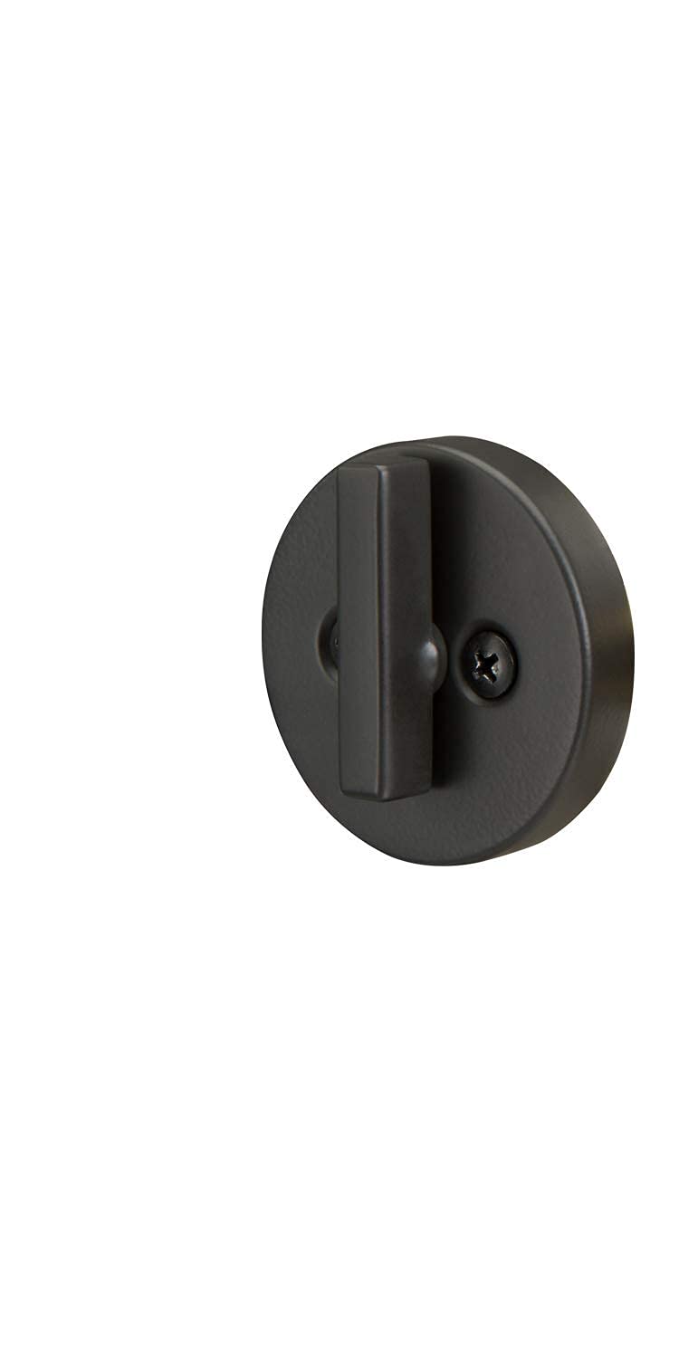 Yale Home Flat Round Single Cylinder, Black Suede Deadbolt - Image 2