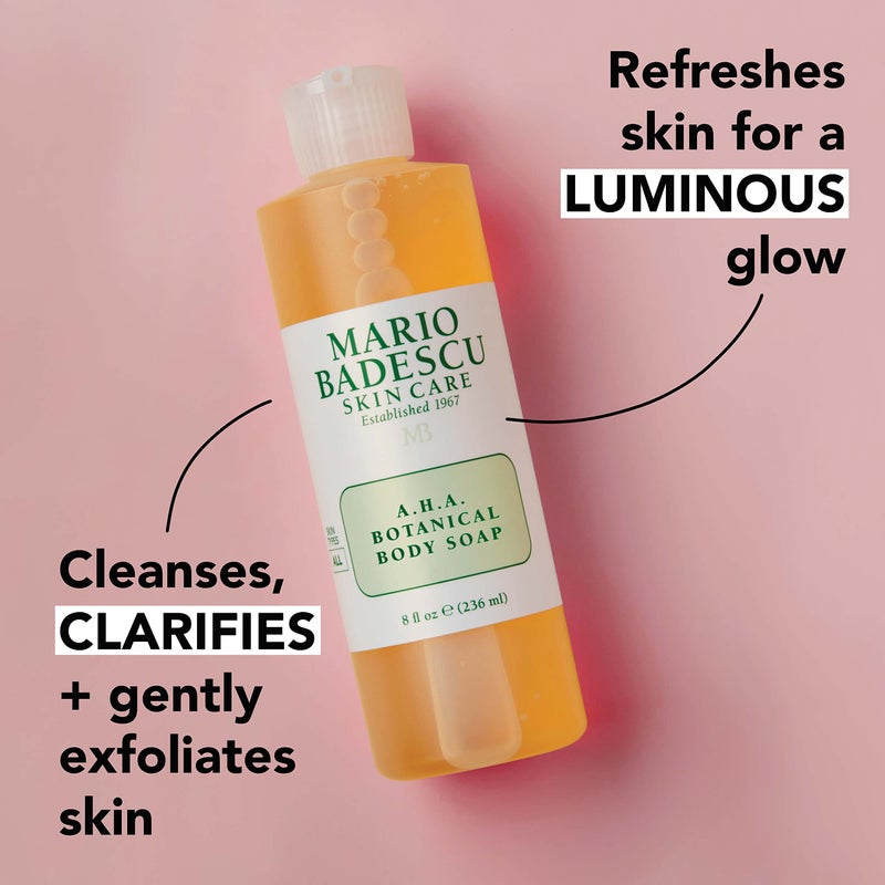 Mario Badescu AHA Botanical Body Wash Moisturizing, Clarifying and Gentle Exfoliating Wash for Brighter, Softer and Smoother Skin, Body Soap Infused with Glycolic Acid & Fruit Enzymes, 8 Fl Oz - Image 3