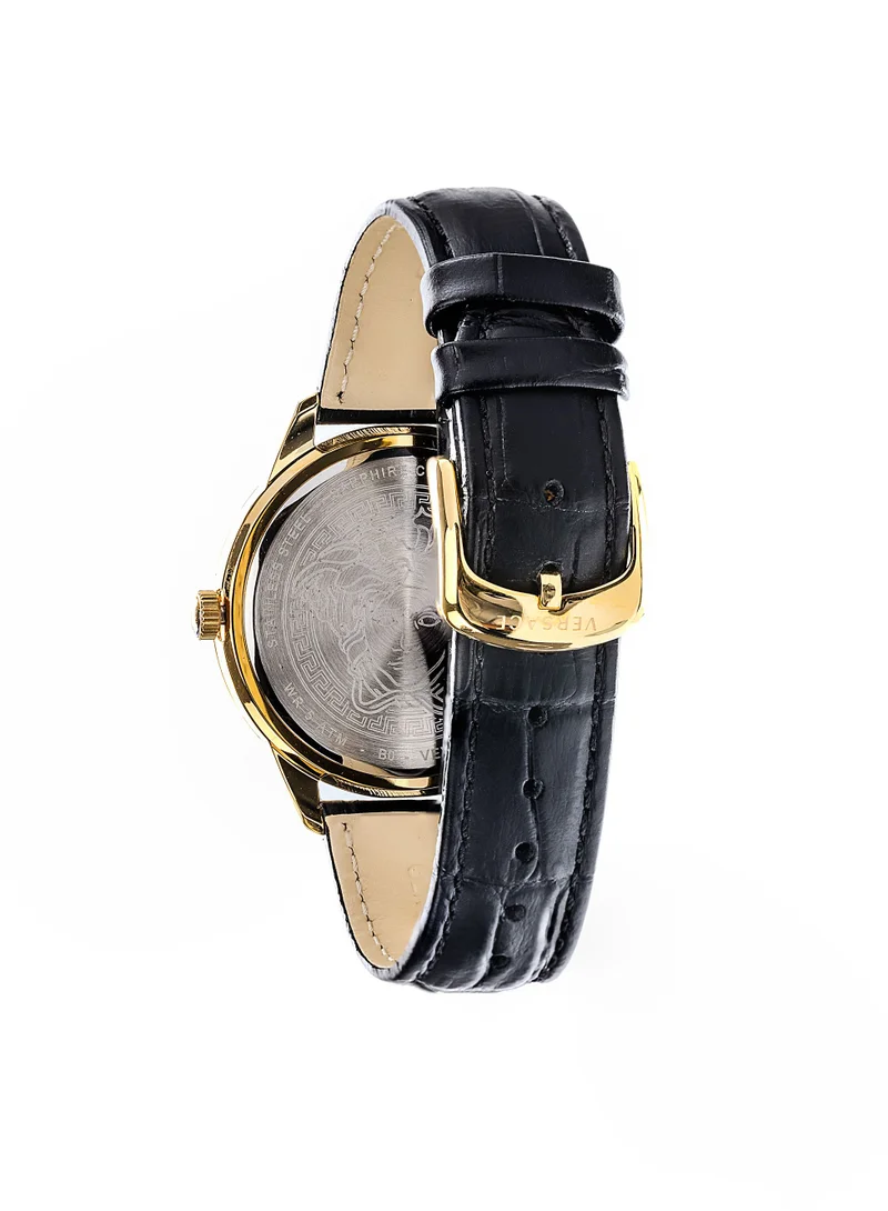 VERSACE Greca Signature Quartz Black Dial Ladies Watch