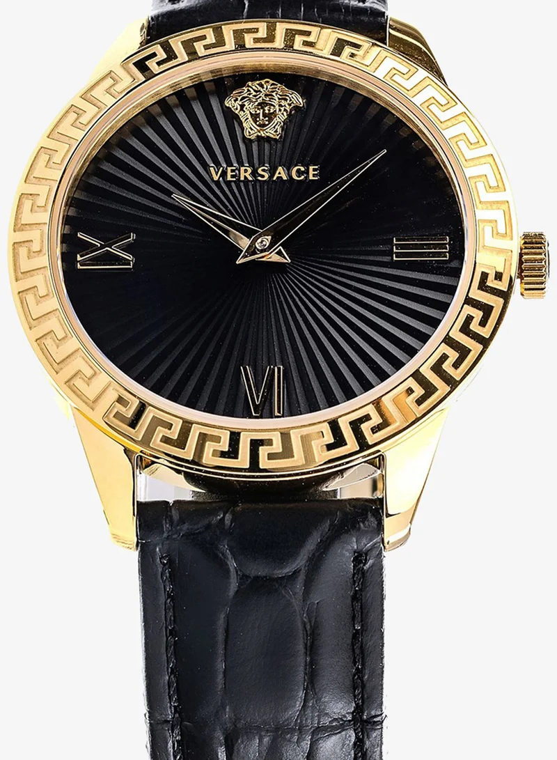 VERSACE Greca Signature Quartz Black Dial Ladies Watch