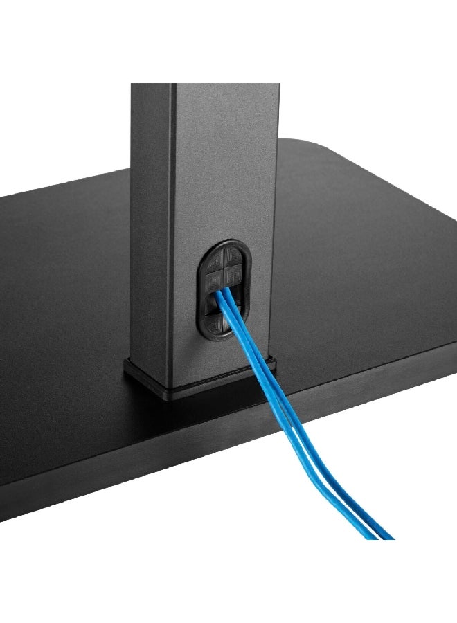 Lumi Durable Double Shelf Floor TV Stand Black 40 kg FS32-46D - Image 5