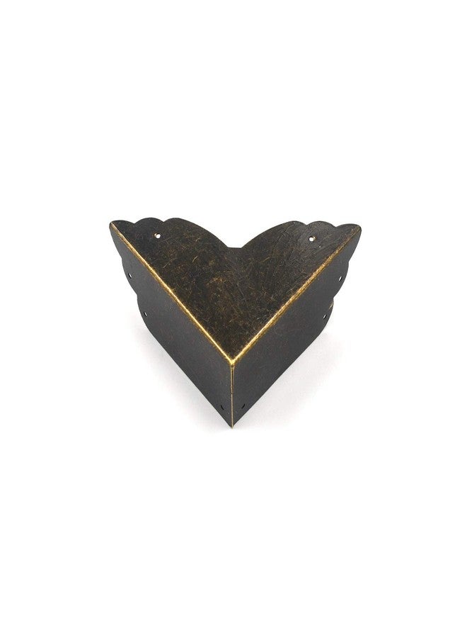 Mcredy Box Corner Corner Protectors Metal Bronze 2.8x2.8x0.8(LxWxH) Decorative Corner Set of 4 - Image 2