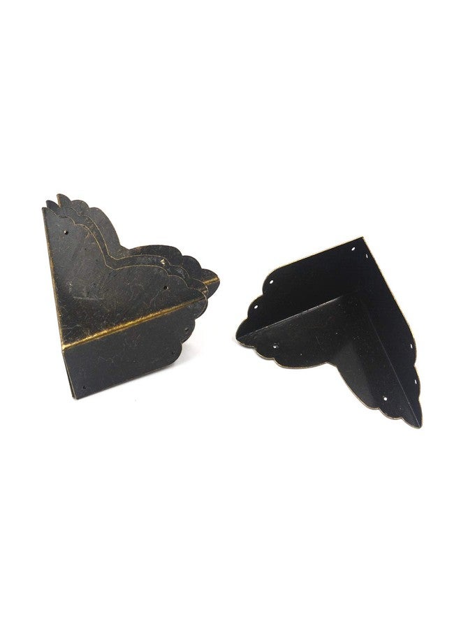 Mcredy Box Corner Corner Protectors Metal Bronze 2.8x2.8x0.8(LxWxH) Decorative Corner Set of 4 - Image 1