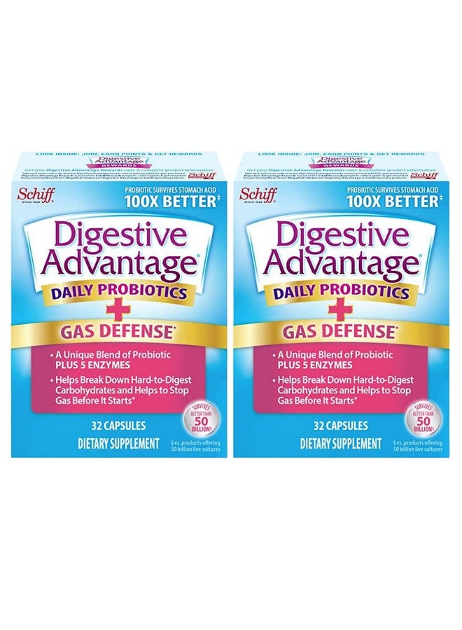 Digestive Advantage Fast Acting Enzymes Plus Daily Probiotic Capsules (32Ct) Helps Support Breakdown Of Hard To Digest Foods & Helps Prevent Gas* Supports Digestive & Immune Health* (Pack Of 2) - Image 2