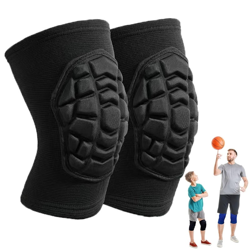 JYBTAA Volleyball Knee Pads for Gardening Pole Dancing Rollerblading, Lightweight Men/Women Knee Sleeves for Dancers Carpenter Workers, Soft Youth Knee Pad for Muay Thai Biking Snowboarding, Black S - Image 1