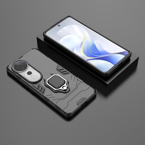SPAZY CASE® Vivo V40 / V40 Pro 5G / T3 Ultra 5G Back Cover | Dual Layer Armor Defender Full Body Protective + PC Hybrid Kickstand Back Case for Vivo V40 / V40 Pro 5G / T3 Ultra 5G - Image 3