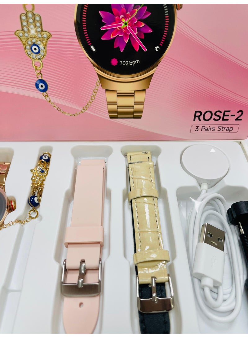 موديو مجموعة هدايا ساعات فاخرة مميزة للنساء - تتضمن 3 أحزمة أنيقة للساعات وسوار أنيق - Image 2