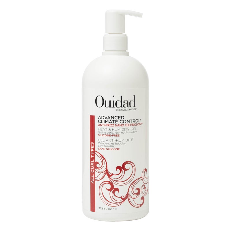 Ouidad Advanced Climate Control Heat  Humidity Gel Bulk Size  338 fl oz AntiFrizz Nano Technology Locks Out Humidity CrunchFree Styling Gel for Curly Hair For All Curl Types