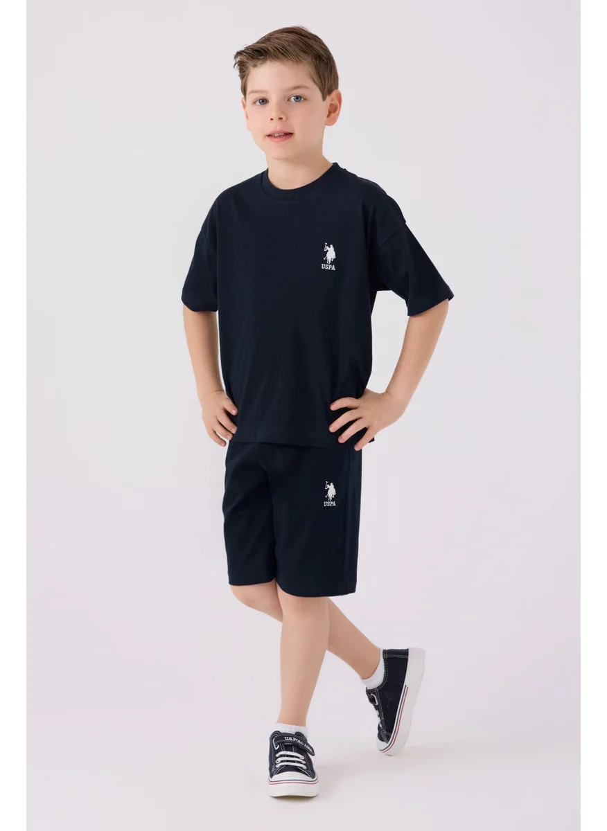 يو اس بولو اسن Boys Navy Bermuda Set