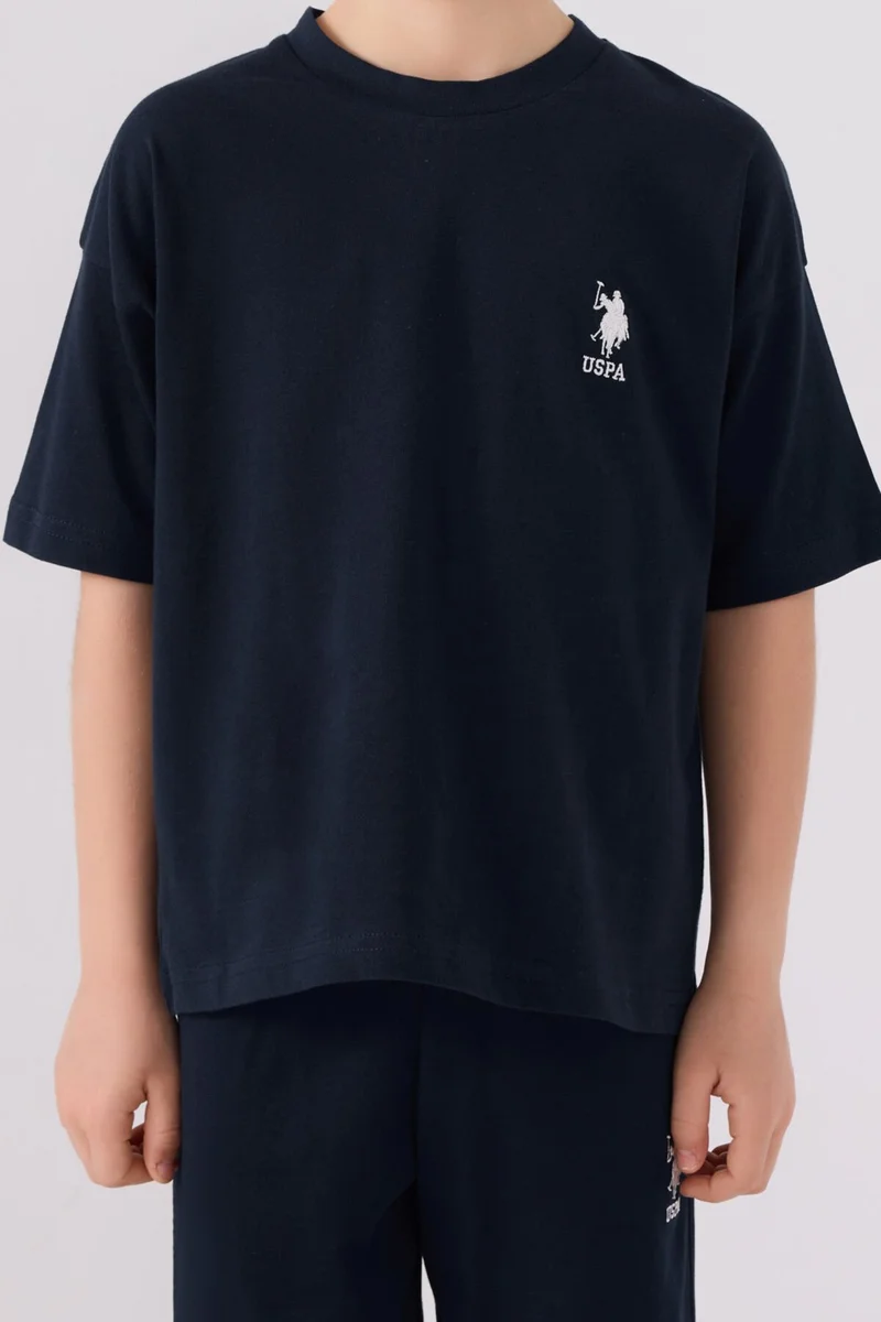 U.S. Polo Assn. Boys Navy Bermuda Set