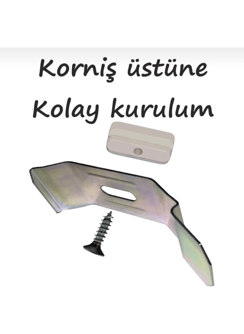 Şahinsoy Perde - Şahinsoy Curtain Tor & Zebra Curtain Mounting Foot Set Large Case Screws, Plastic Apparatus and Portray, Set of 10, 30 Pieces - Image 1
