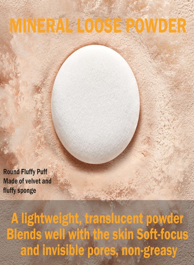 MinFei Loose Face Powder, Mineral Powder SPF 30, Setting Powder with Powder Puff, Oil Control, Buildable Coverage, Natural Matte Finish, Powder Sunscreen for Face & Scalp (Medium) - Image 5