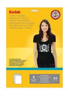5 Sheets Dark T-shirt Transfers A4