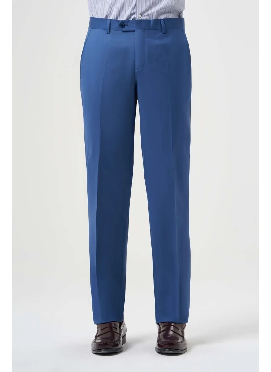 Bisse Men's Woven Classic Trousers BLUE PPNK23YNOS001_D35