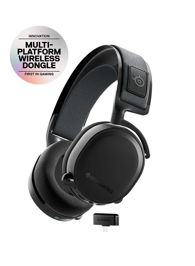 ستيل سيريز سماعة الألعاب اللاسلكية SteelSeries Arctis 7+ - 2.4 جيجا هرتز - عمر البطارية 30 ساعة - USB-C - 7.1 محيطي - للكمبيوتر الشخصي، PS5، PS4، Mac، Android وSwitch - Image 1