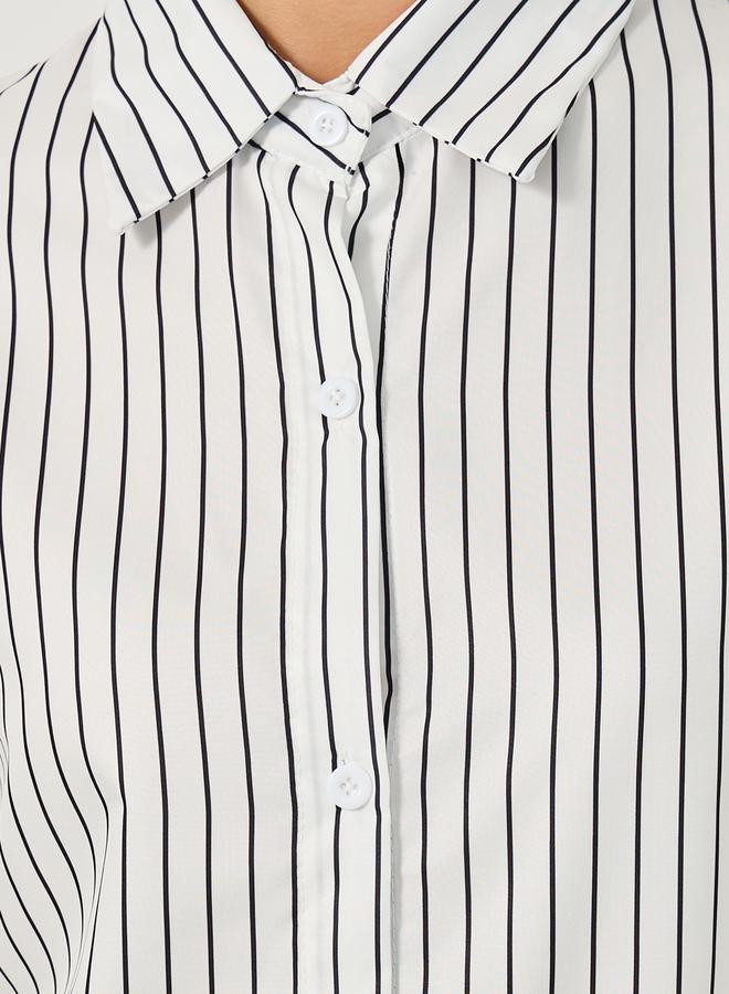 Styli Striped Oversized Long Sleeves Shirt - Image 5