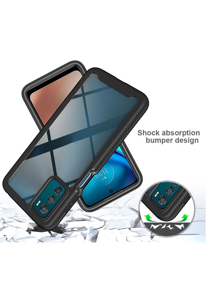 Green Tiger Motorola Moto G42 Starry Sky Full Body Hybrid Shockproof Phone Case Royal Blue - Image 5