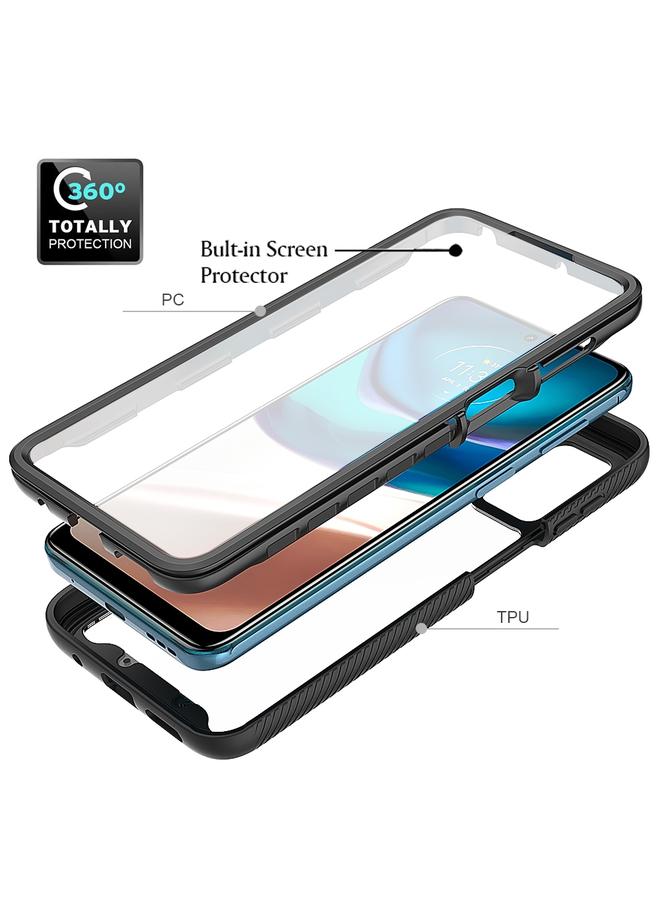 Green Tiger Motorola Moto G42 Starry Sky Full Body Hybrid Shockproof Phone Case Royal Blue - Image 3