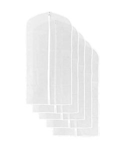Cool Baby Pack of 5 Clothes Dress Protector Moistureproof Dustproof Cover Garment Suit Skirt Bag Organizer(60 * 100cm) Portable Folding  - Image 1