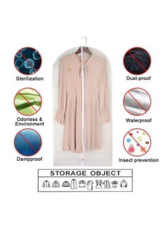 Cool Baby Pack of 5 Clothes Dress Protector Moistureproof Dustproof Cover Garment Suit Skirt Bag Organizer(60 * 100cm) Portable Folding  - Image 3