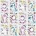 DaiUni 24 Sheets 82759 Make Your Own Unicorns Stickers for Kids Toddlers Make a Face Stickers for Kids Party Favors Activities - Image 3