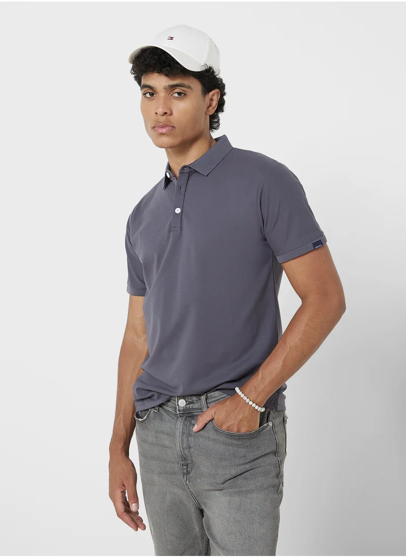 سفنتي فايف Polo Solid Shorts Sleeve T-Shirt