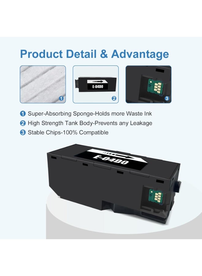 Terabyte T04D0 Ink Maintenance Box for Epson Ecotank ET-7700 ET-7750 ET7700 ET7750 L7188 L7160 L7180 EW-M770T EW-M770TW EW-M970A3T Printers（C13T04D000）  - Image 3
