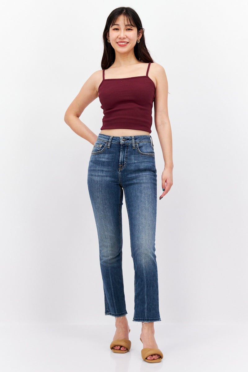Jen 7 Women Skinny Fit Washed Stretchable Denim, Blue - Image 2