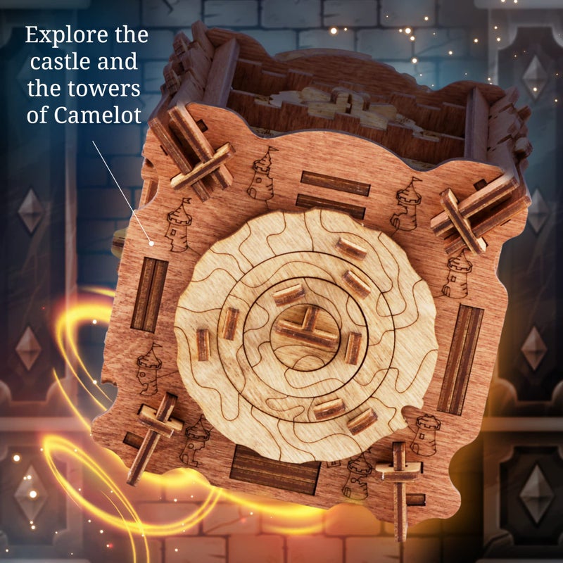 iDventure Cluebox The Trial of Camelot | Escape Room Puzzle Box | Challenging 3D Puzzle | Brain Teaser for Adults | Unique Gift Idea - Image 4