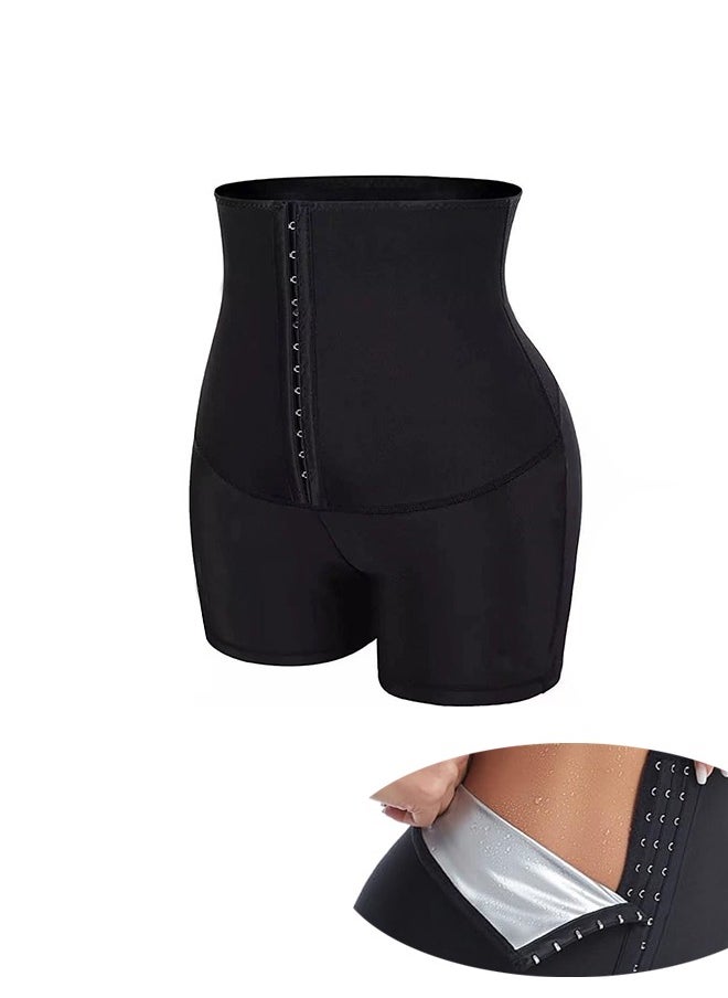 Generic High Waist Trainer Corset Leggings for Women Tummy Control Cincher Slim Push Up Body Shaper Fitness Pants Sauna Sweat Shapewear Shorts Pants Thigh Workout Suit Waist Trainer 3 Inch Pants M  - Image 1