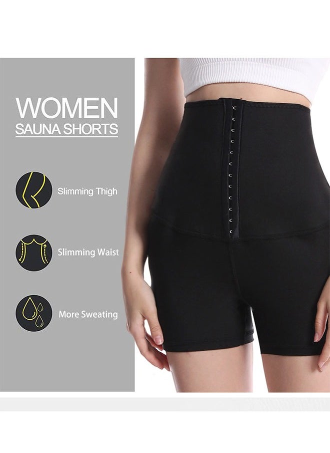 Generic High Waist Trainer Corset Leggings for Women Tummy Control Cincher Slim Push Up Body Shaper Fitness Pants Sauna Sweat Shapewear Shorts Pants Thigh Workout Suit Waist Trainer 3 Inch Pants M  - Image 5