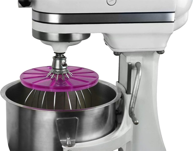 WHISK WIPER ماسحة الخفق® PRO لخلاطات رفع الوعاء - اخلط بدون فوضى - الملحق النهائي لخلاطات الطاولة - متوافقة فقط مع خلاطات KitchenAid لرفع الوعاء التي تستخدم خفاقًا بستة أسلاك (اللون: بنفسجي) - Image 1