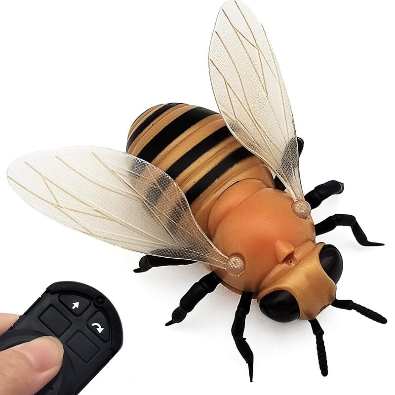 Tipmant Realistic RC Honey Bee Remote Control Insect Animal Vehicle Car Prank Toys Pet Cat Dog Teasing Kid Birthday Gifts - Image 3