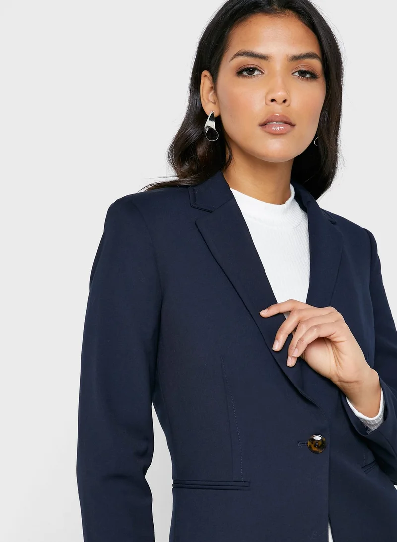 MANGO Button Detail Blazer