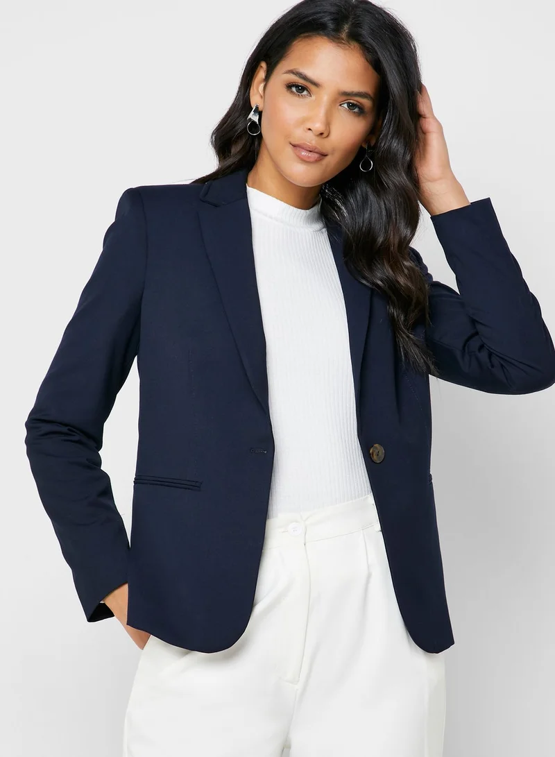 MANGO Button Detail Blazer