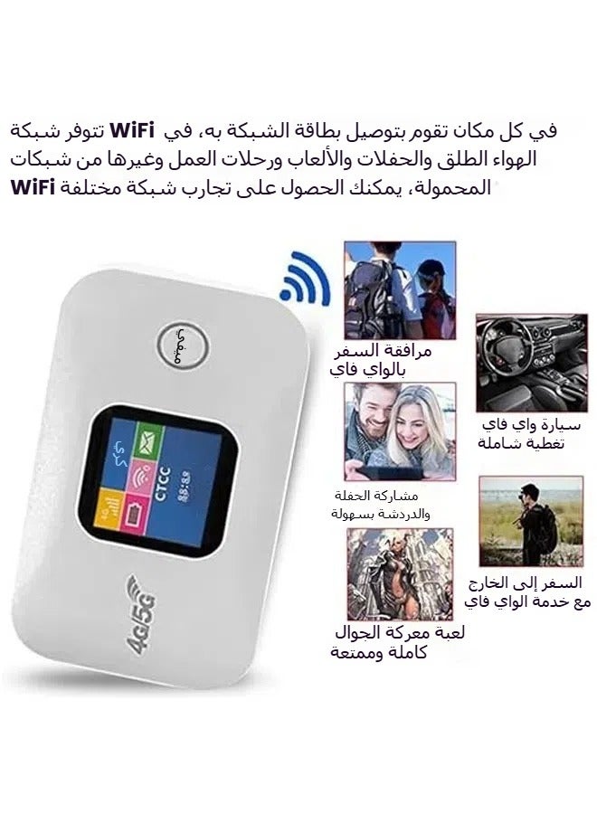 عام موجه واي فاي محمول 4G MiFi بسرعة 150 ميجابت في الثانية مع فتحة بطاقة SIM يدعم 10 مستخدمين للهواتف المحمولة والكمبيوتر المحمول والأجهزة اللوحية والمكتبية - Image 3