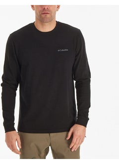 Columbia Csc M Basic Sm Logo Ls Tee Black Men's T-Shirt CS0354-010  - Image 1
