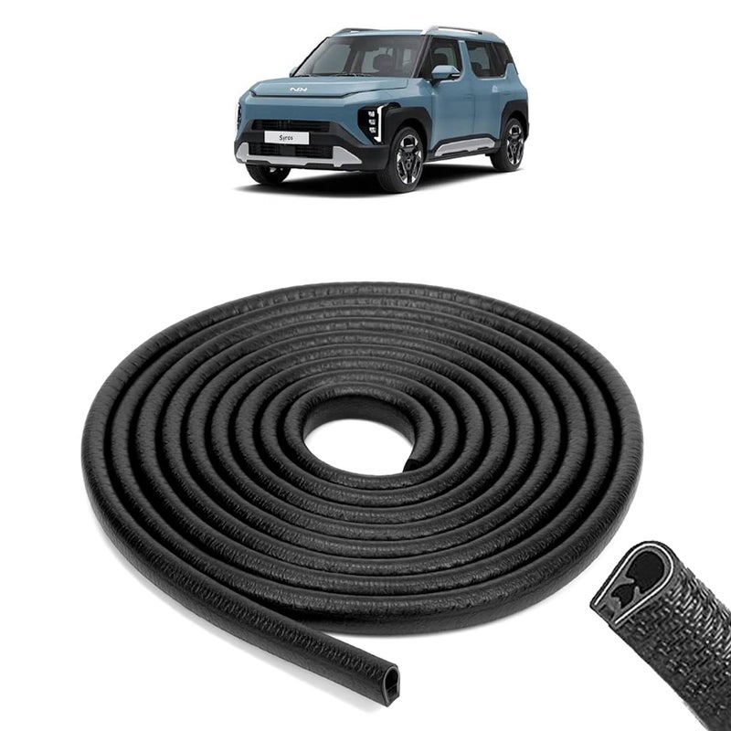 AOSIS - Kia Syros Car Door Edge Protector U-Shaped Rubber, Built-in Steel, 5 Meter - Image 1