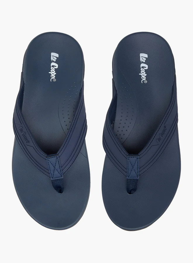 لي كوبر Men's Logo Detail Thong Slippers