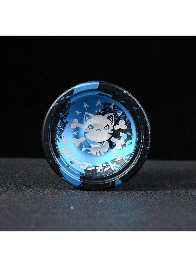 YTP Yo-yo Colorful High-precision Alloy Yo-yo Metal Nostalgic Toy CNC Competitive YOYO-Color:Coffee Cat Black Pink Blue-Specifications:Yo-Yo + Gloves +10 Rope + Spare Bearing - Image 4