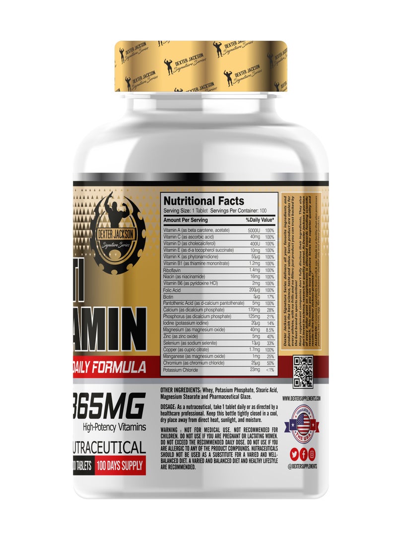 DEXTER JACKSON Dexter Jackson Gold Series Multivitamin Dietary Supplement 100 Tablets  - Image 2